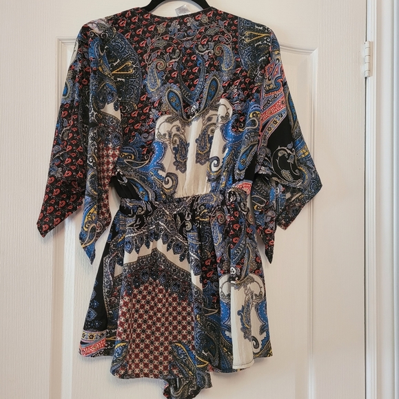 Kimono Style Playsuit W/Elastic Waist M/L - Picture 5 of 5